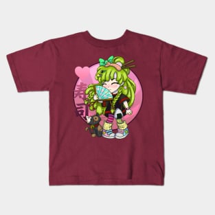 Kawaii wasabi girl Kids T-Shirt